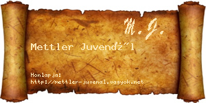 Mettler Juvenál névjegykártya